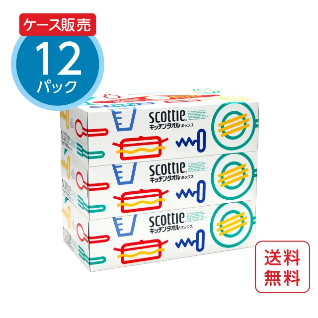 スコッティ キッチンタオルボックス 150枚（3箱パック）×12パック